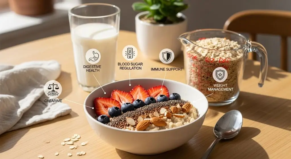 Oats a superfood breakfast boosting digestion, blood sugar, immunity, and supporting healthy weight naturally.