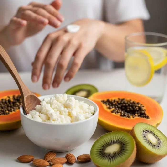 Ricotta cheese rich in skin-supporting amino acids and glutathione boosters – health benefits of ricotta cheese for glowing skin