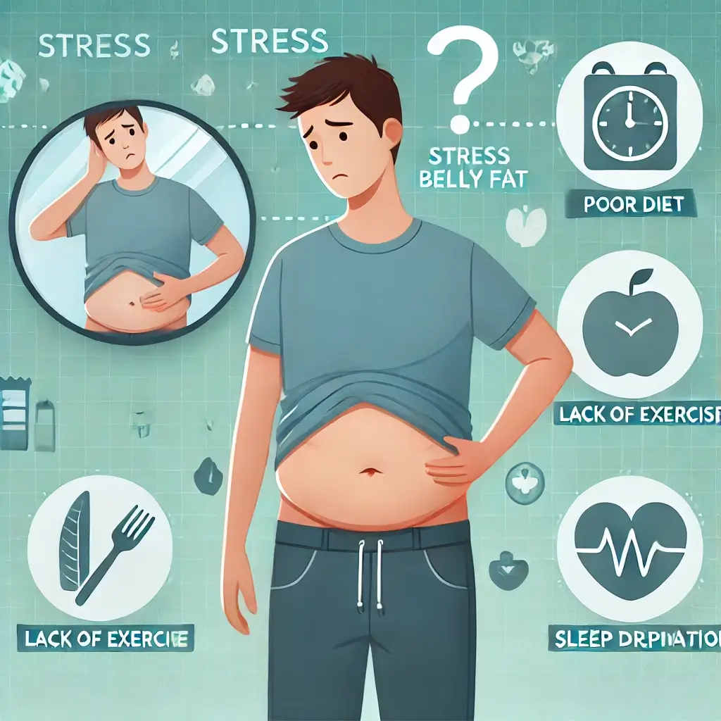 causes of belly fat in skinny people