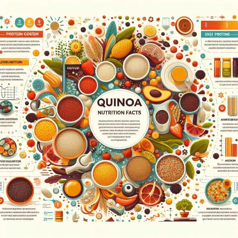 quinoa nutrition facts with protein, fiber, minerals, and antioxidants supporting overall health and fitness.