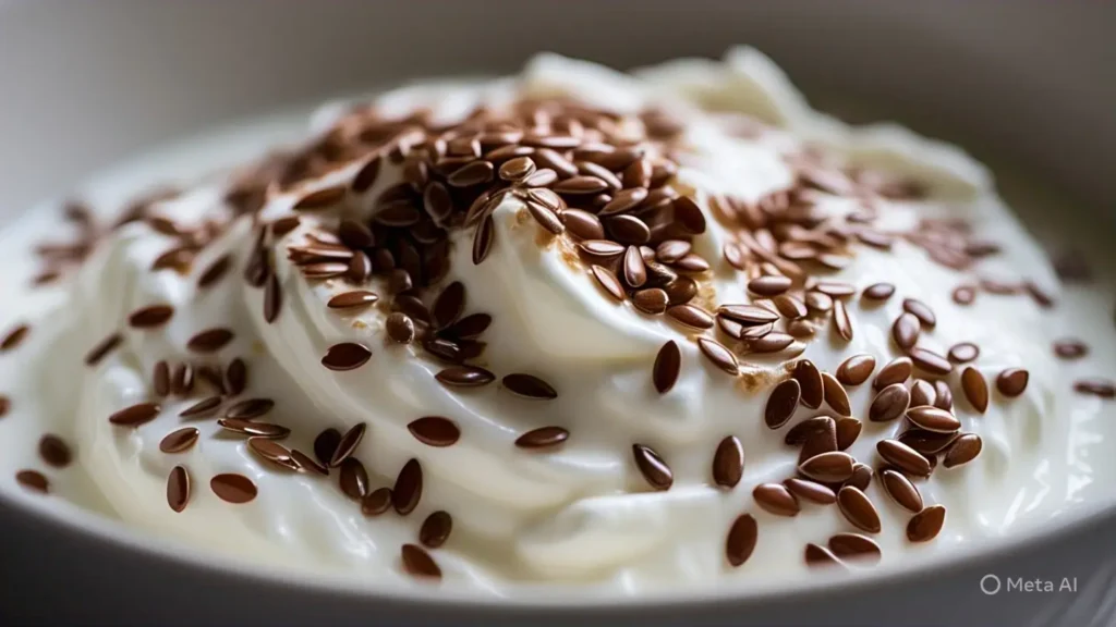 Greek yogurt and flaxseed pair benefits