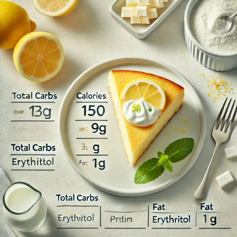 diabetic lemon ricotta cake with erythritol