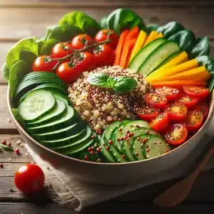 Quinoa as a superfood providing complete nutrition, vitamins, and minerals for fitness enthusiasts.