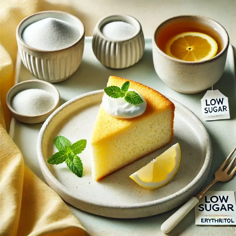 diabetic lemon ricotta cake with erythritol