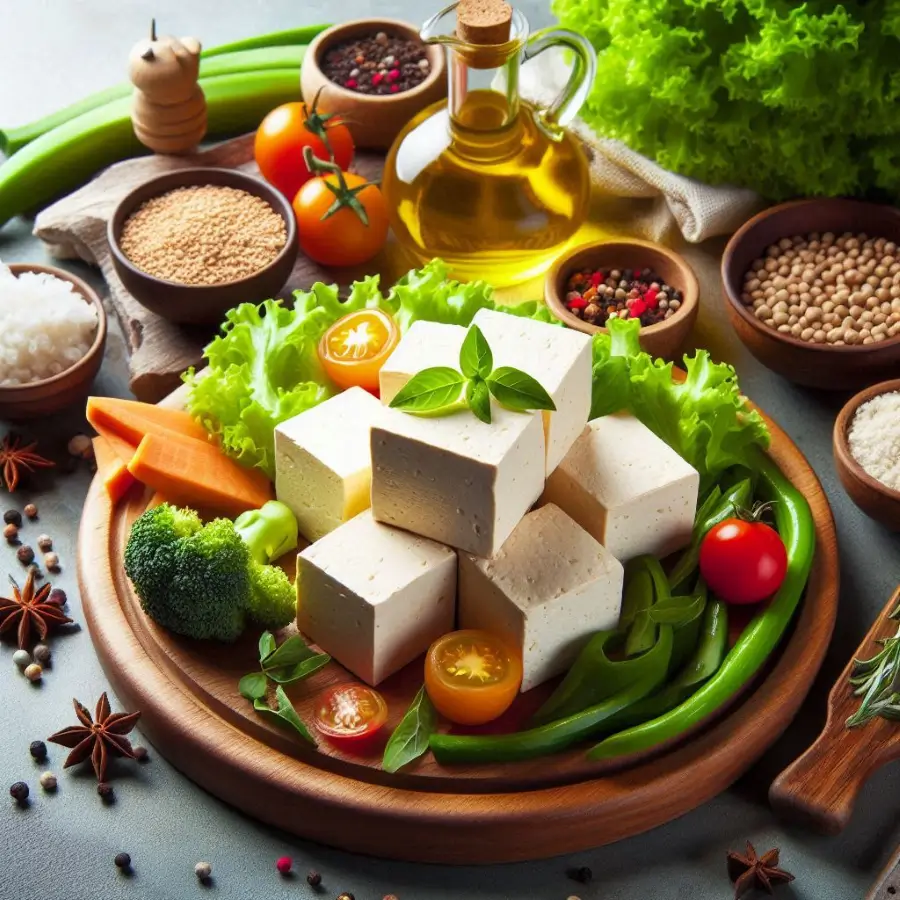 Vegetarian and vegan tofu recipes showing stir-fried tofu and smoothies, best tofu for picky eaters who need healthy plant-based protein.