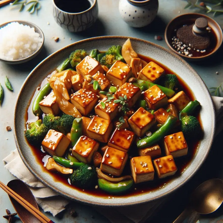 Colorful tofu stir-fry with sweet sauce, a tasty tofu meal for picky eaters packed with veggies and flavor.