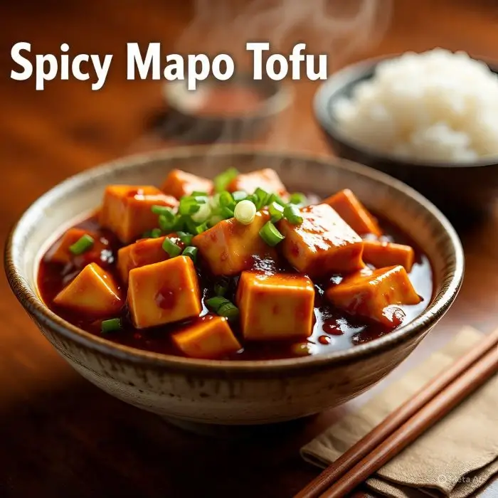 Spicy mapo tofu dish highlighting tofu benefits and disadvantages with authentic Asian flavors and balanced nutrition.