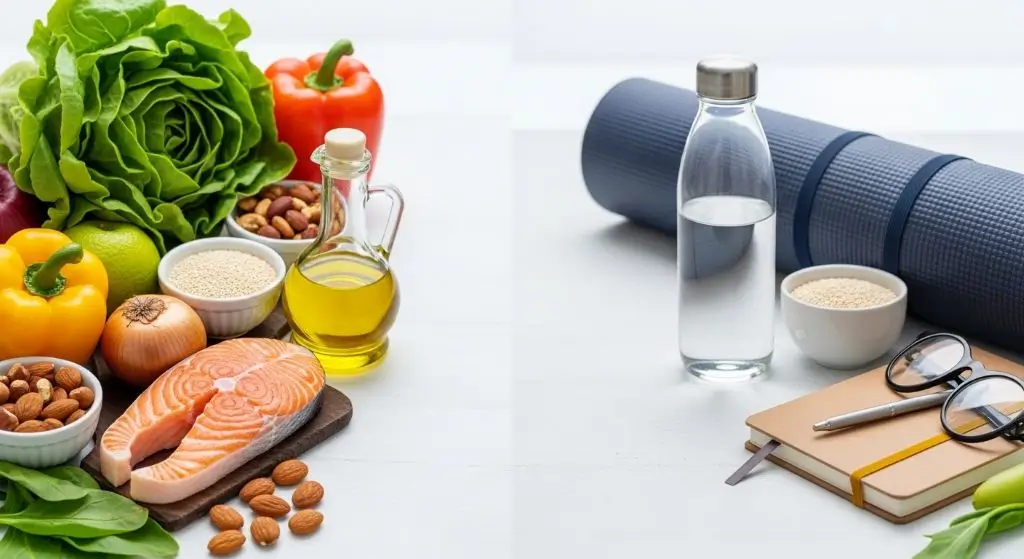 Healthy food ideas for long term weight loss with whole grains, fruits, and vegetables