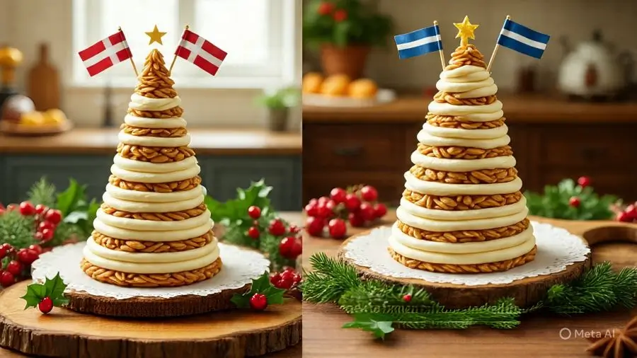 Norwegian Kransekake cake