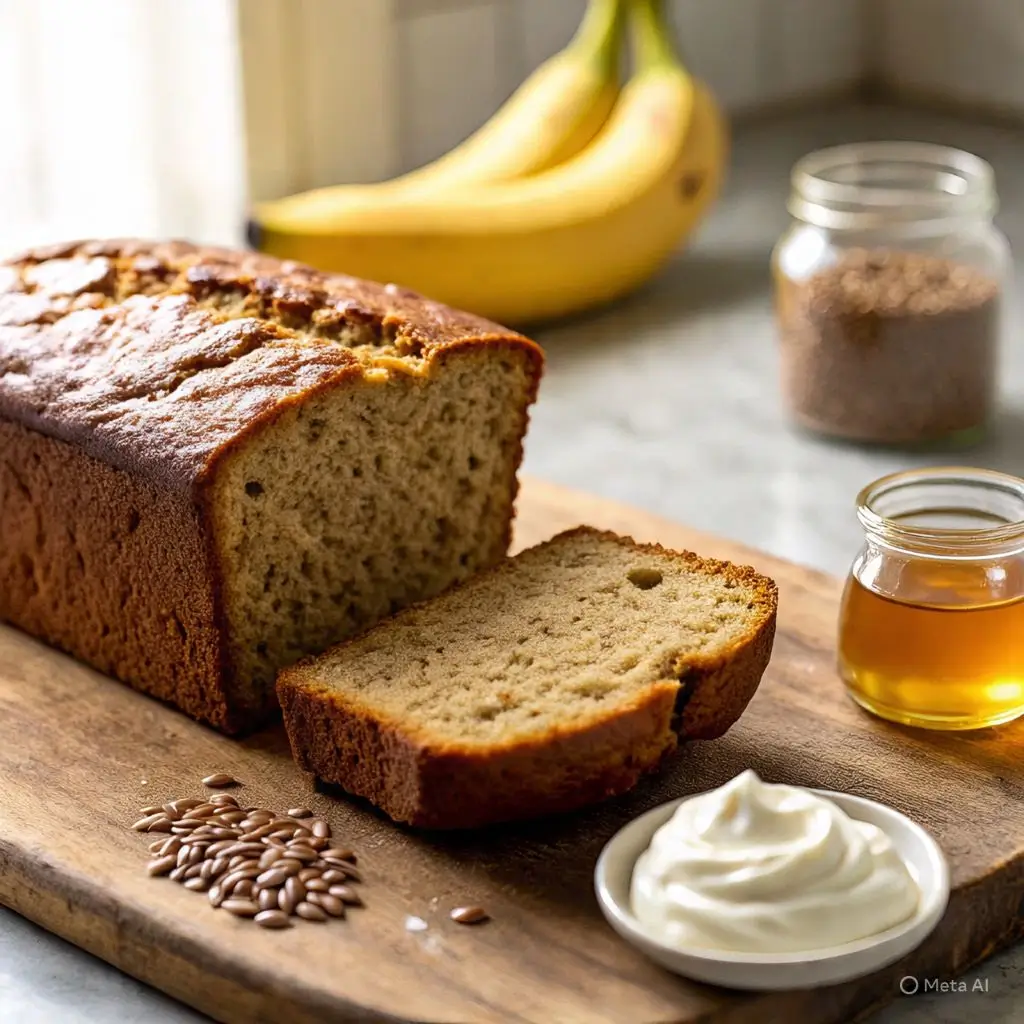 Flaxseed banana bread from healthy flaxseed food recipes with whole wheat and bananas