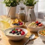 how to lose stress weight hero image of calm morning kitchen jeans that fit and cortisol calming foods