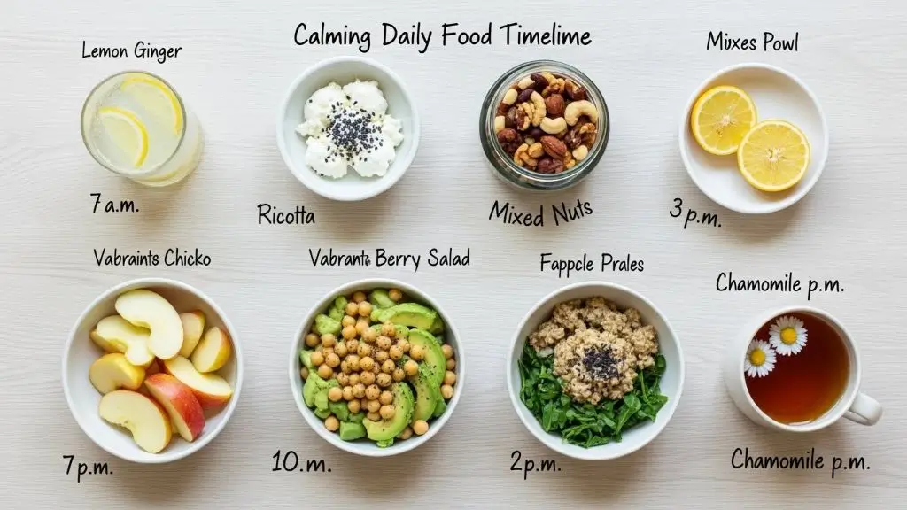how to lose stress weight daily diet chart with calming foods to steady cortisol and blood sugar