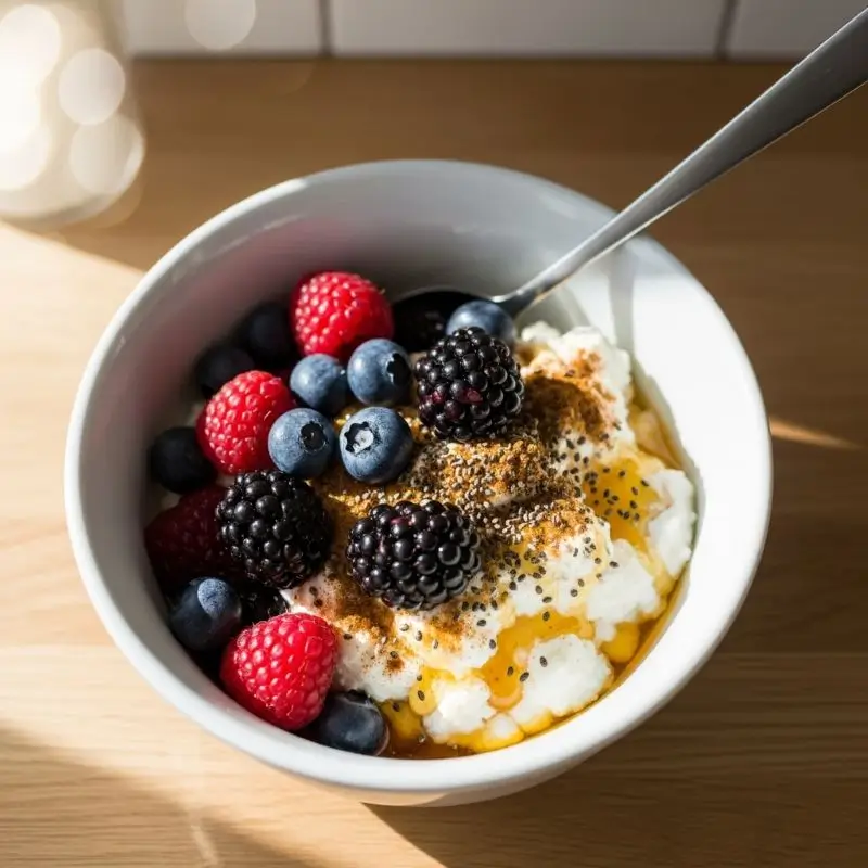 how to lose stress weight ricotta berry breakfast bowl with chia and honey for cortisol calm